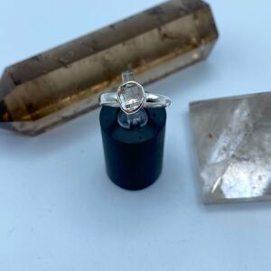 Natural Herkimer Diamond Sterling Silver Ring Size 6